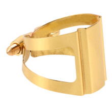 Alto Saxophone Ligature Gold Plated Brass Clip with Secure Reed Hold and Fast Installation
