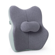 Lumbar Support Pillow for Office Chair and Car, Ergonomic Memory Foam Back Cushion for Pain Relief, Green