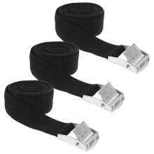 3pcs Adjustable Luggage Straps with Metal Buckle, Heavy Duty Elastic Cargo Straps for Travel