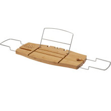 Expandable Metal Bathtub Caddy Tray with Non‑Slip Stable Support and Space‑Saving Slim Design