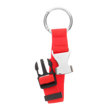 Adjustable Luggage Straps with Secure Buckle Closure, Durable Nylon Belt for Travel Suitcase, Red