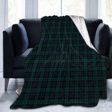 Black Watch Tartan Fleece Blanket 80x60 Ultra Soft Micro Fabric All Season Warm Couch and Bed Throw