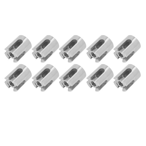 10PCS Cross Cable Clamp 316SS Silver