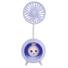 Royal Blue Desk Lamp with Fan, 1000mAh, Mini USB