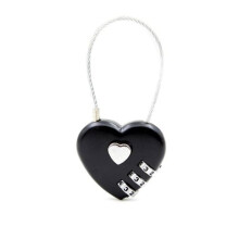 Mini Heart Shape Zinc Alloy Password Lock for Travel Luggage and Bags, Secure Multicolor Design
