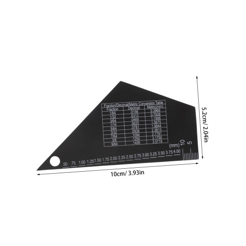 Guitar Action Ruler Precision String Height Gauge with Built‑In String Spacing for Quick Setup Adjustments Black 1