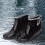 1 Pair PVC Rain Boots 39/40 Black Pink Spots 1
