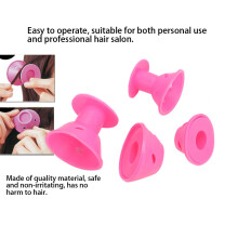 30pcs Pink Hair Curlers – 15 Large Size, 15 Small