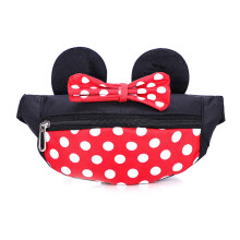 Kids Fanny Pack Cute Mini Mouse Ear Style Toddler Crossbody Bag Lightweight Durable Canvas Adjustable Strap