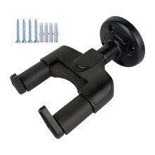 Guitar Wall Mount Hanger with Soft Padded Cradle, Secure Holder for Acoustic and Electric Guitars