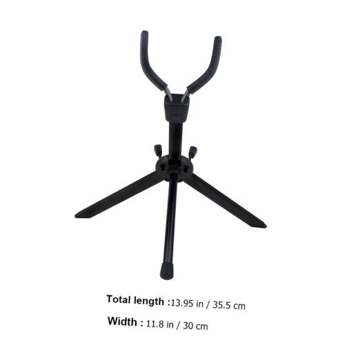 Folding Alto Saxophone Stand with Secure Support, Compact Design, Black Holder for Home and Stage 1