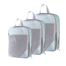 Travel Packing Cubes 3Piece Oxford Cloth Organizer Set with Mesh Visibility and Handbag Carry Style