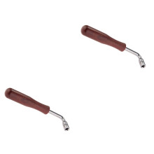 2pcs Guzheng Tuning Hammer with Ergonomic Hardwood Handle, Brown Medium Piano Tuning Wrench Set