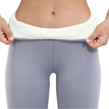 (M, Light Gray) Women Winter Leggings High Waist Warm Lined Thick Opaque Tights Stretch Bottoms Thermal Tight Leggings for Autumn Winter