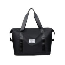 Travel Duffel Bag for Women, Waterproof Gym Weekender Tote with Dry Wet Pockets, Black