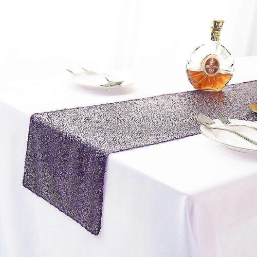 (35x275cm, deep purple) Table Runner "gold Sequin Tablecloth Table Tape"