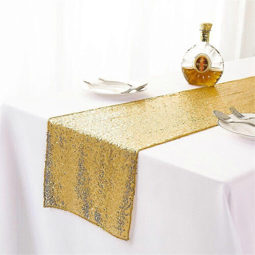 (30x180cm, black) Table Runner "gold Sequin Tablecloth Table Tape" 1
