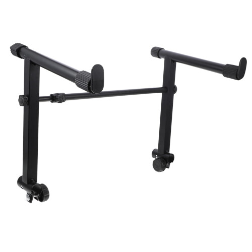 Adjustable Keyboard Stand for Electronic Piano with AntiSlip Skid Strips, Stable Support, Foldable Design