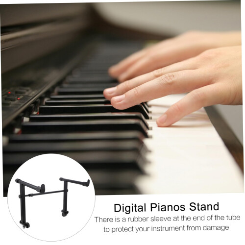 Adjustable Keyboard Stand for Electronic Piano with AntiSlip Skid Strips, Stable Support, Foldable Design 1
