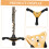 Foldable Clarinet and Flute Stand with Stable Tripod Support, Durable Metal Base, Black Finish 3