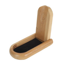 Foldable Pipe Stand Beech Wood Smoking Holder with Stable Non‑Slip Base Compact Travel Size (Varnish)