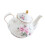 Gold Edged Ceramic Teapot with Infuser Embossing-pink tea 500ml 1