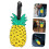 Cute Pineapple Luggage Tag Yellow Durable Plastic Suitcase ID Tag for Easy Identification 4
