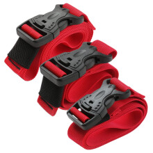 3pcs Adjustable Luggage Straps with QuickRelease Buckle Heavy Duty Nylon Suitcase Belts for Travel