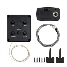 Acoustic Guitar Preamp with Tuner, 2Band EQ Piezo Pickup System for Clear Tone Control