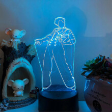 (F) Shxx 3d Night Light With Touch Remote Control 3d Illusion Lamp Children's Bedroom Decorative Anime Desk Lamp B091-230