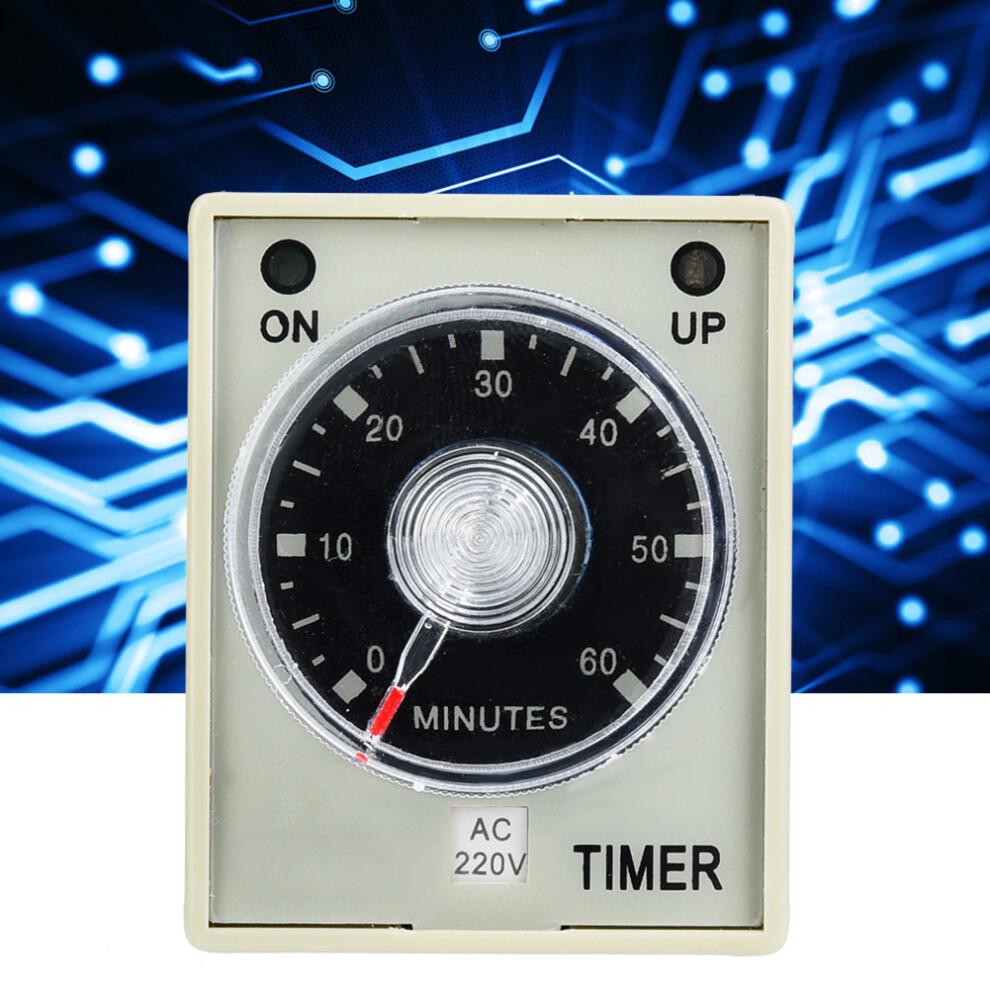 Ah3-3 Timer Relay 60Min 8-Pin 220V Release Delay 7681393670792