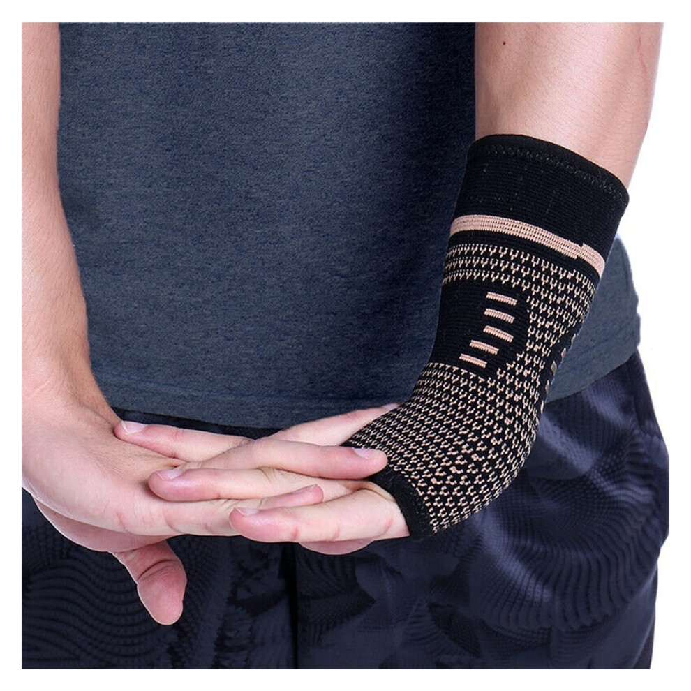 Black Wrist Support Brace Large Â Breathable Compression Wrist Sleeve For Sports, Gym And Arthritis Pain Relief