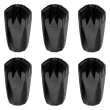 6 Pcs Rubber Trekking Pole Tips with Enhanced Grip and Shock Absorbing Design for Hiking Poles