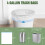 Small Trash Bags 4 Gallon Drawstring 200 Count, Strong Unscented White Bathroom Trash Can Liners 2
