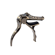 Guitar Capo with Clipon Tuner, Quick Key Change Clamp for Acoustic Guitar Ukulele Banjo Mandolin