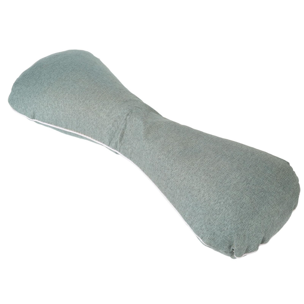 Green Wormwood Filled Neck Roll Pillow, Ergonomic Cervical Support, Removable Washable Cover,