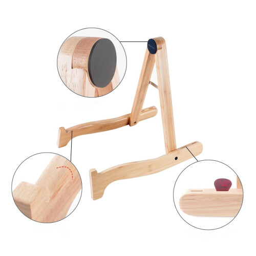Foldable AShaped Violin Stand for 1/10 Size Violin, Compact Lightweight Design for Stable Support 2