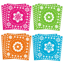 Fiesta Paper Napkins 80 Pack Colorful Floral Designs for Mexican Party Cinco de Mayo Decorations