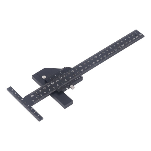 0-280mm Aluminum T Ruler, 0.02mm Reading, Silver