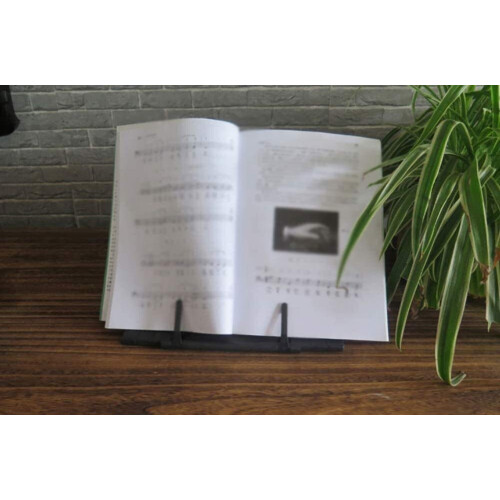 Adjustable Metal Sheet Music Stand Desktop Book Holder with Stable Support, Black 2