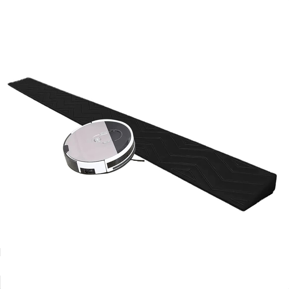 Black 5Cm Threshold Ramp For Doorway Wheelchair And Scooter, Antislip Durable Plastic Curb Ramp