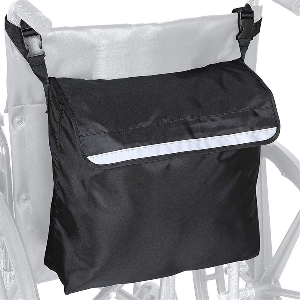 Waterproof Wheelchair Backpack with Large Capacity Storage, Reflective Safety Strip, Universal Fit for Elderly