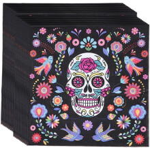 100pcs Halloween Paper Napkins Spooky Skull Design Day of the Dead Guest Serviettes 33x33cm Party Decor
