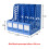 4 Section File Organizer for A4 Documents, Vertical Desk Magazine Holder, Durable Blue Plastic Storage 2