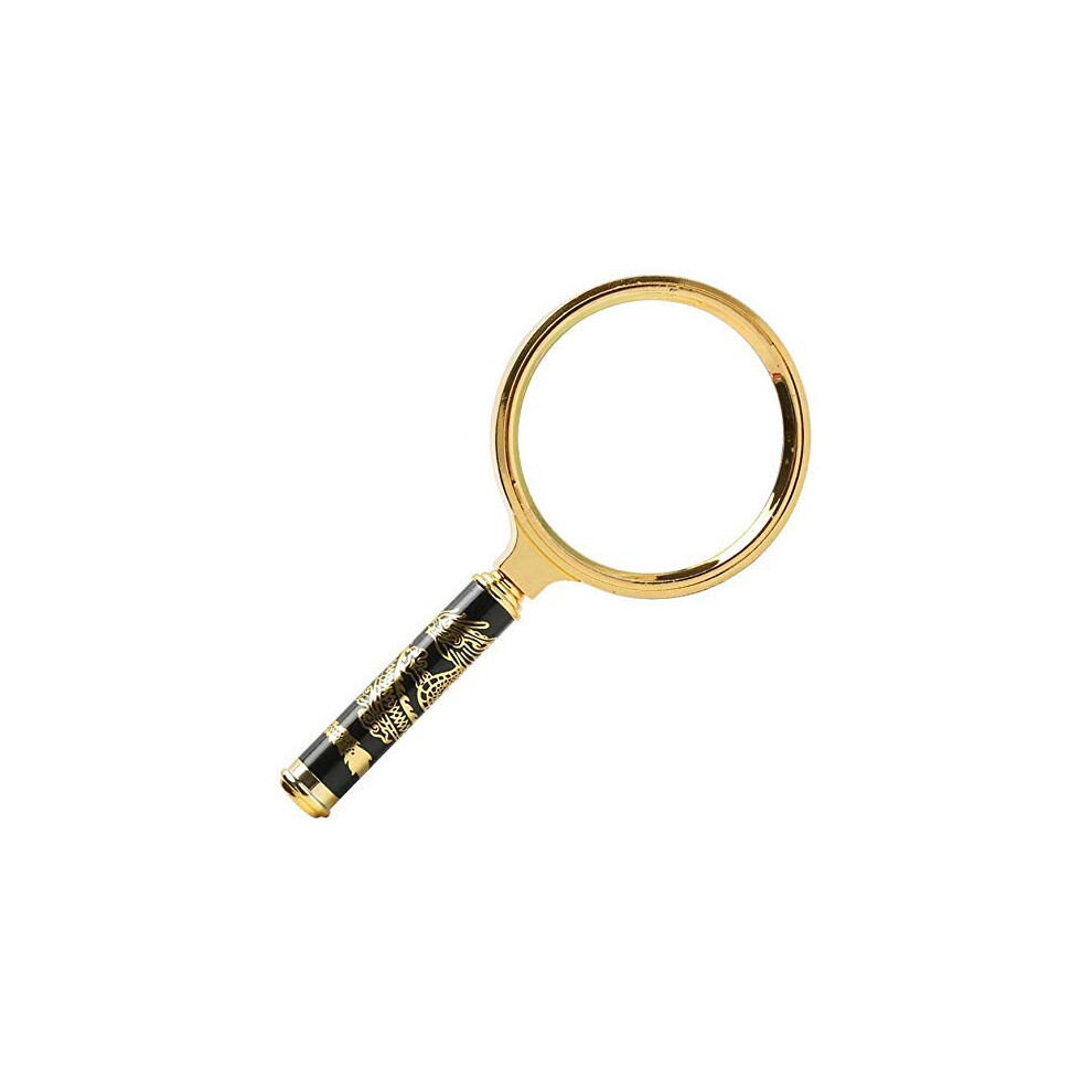 10X Magnifying Glass with Large 90mm Lens, Handheld Optical Magnifier for Reading and Jewelry Inspection