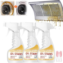 Kitchen Degreaser Spray Heavy Duty Foam Cleaner for Range Hood, Oven, Stove, Cookware (3 Pcs)