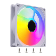 (White) 120mm Cooling Fan Hydraulic Bearing Radiator with Light 12V CPU Cooling Fan 1200RPM Computer Case Quiet Fan  White
