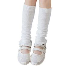 Toddler Leg Coverings Warm Fleece Lined Design Not Slip-White