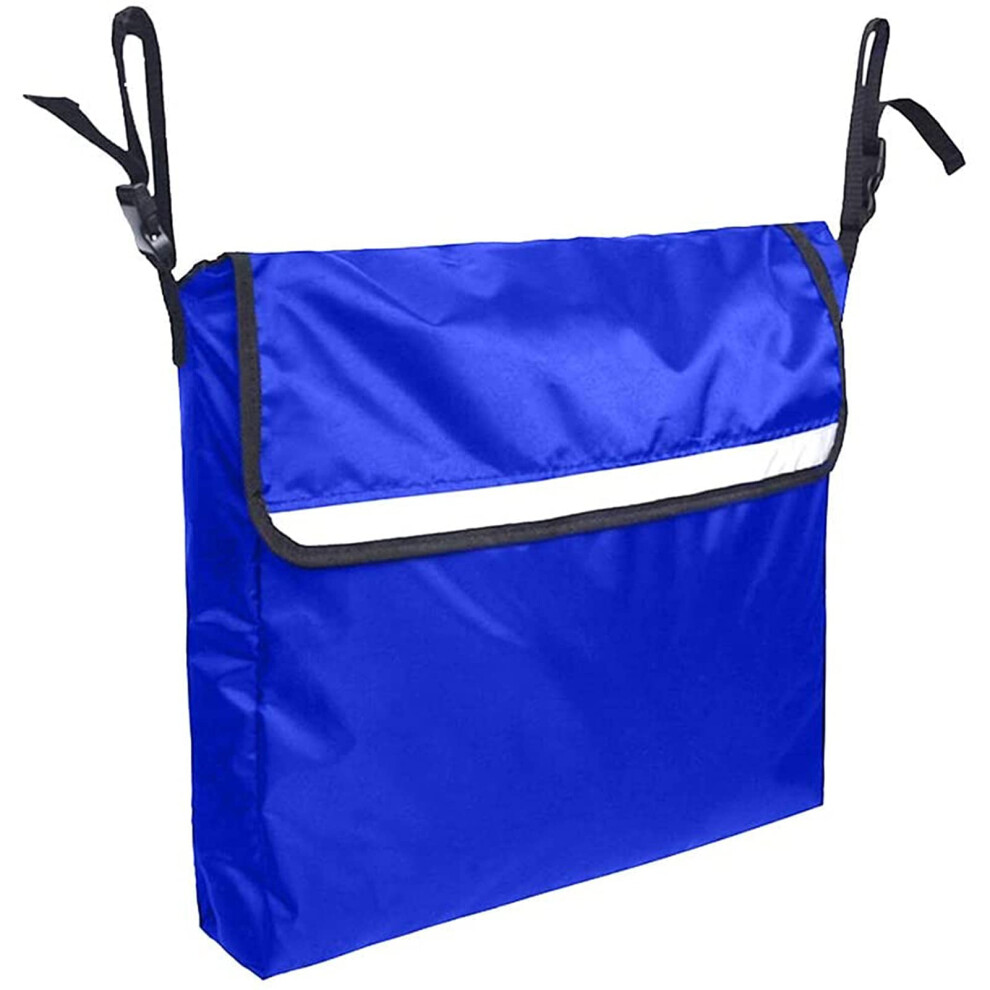 Wheelchair Bag with Expandable Storage and Reflective Stripe, Durable Oxford Cloth Backpack Fits Most Chairs