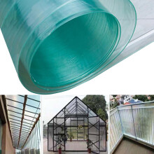 Transparent Polycarbonate Roofing Sheet 0.6x6m UV Protection Impact Resistant Roof Cover for Greenhouse and Patio